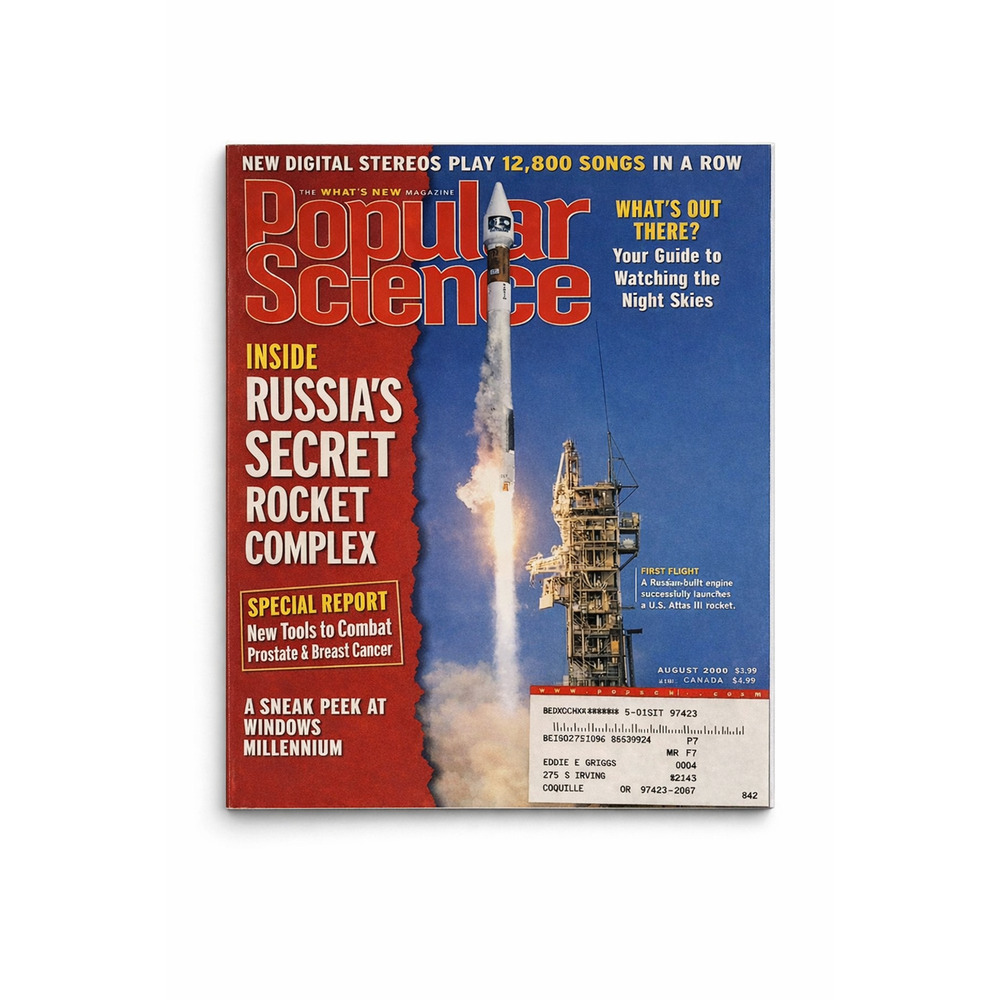 Popular Science August 2000 Russia Secret Rocket Complex Plesetsk ISS Vintage